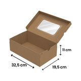 Packanya 32,5X19,5X11 - 500 Adet Pencereli Kendinden Kapaklı Ayakkabı Kutusu
