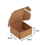 Packanya 8 x 8 x 4 - 200 Adet Kilitli E Ticaret Karton Kargo Kutusu