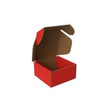 Packanya 8x8x4 - 50 Adet Kırmızı Kilitli E Ticaret Karton Kargo Kutusu (OFSET RED CHROME)