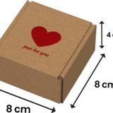 Packanya 8x8x4 - 500 Adet Kalpli Baskılı - Kilitli E Ticaret Karton Kargo Kutusu