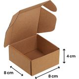 Packanya 8x8x4 cm Kilitli Kutular 100 Adet Dayanıklı Mukavva ile E-ticaret İçin Koruma