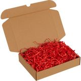Packanya Kırmızı Kırpık Kağıt Zigzag Kağıt 50 gr Dayanıklı ve Uzun Ömürlü Hediye Paketleme Malzemesi