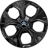 PackGar Citroen C3 15 Inç Uyumlu Jant Kapağı Amblemli Piano Black 4 Adet 1 Takım 212