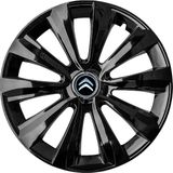 PackGar Citroen C5 16 Inç Jant Kapağı Amblemli Piano Black 4 Adet 1 Takım 214