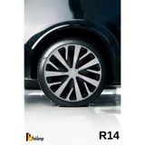 PackGar Fiat 124 Spider Palio Uno Tipo Tempra 126 Bis 500 X 600 14 İnç Jant Kapağı (4 ADET) Siyah Gri C110