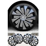 PackGar Fiat Albea Palio Doblo Tipo Marea Tempra 14'' İnç Jant Kapağı 4 ADET Çift Renk 304
