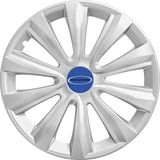 PackGar Ford Fiesta 16 Inç Jant Kapağı Amblemli Gri 4'lü Takım 143