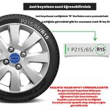 PackGar Ford Fiesta Van 14 Inç Jant Kapağı Amblemli Gri 4'lü Set 137