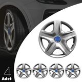 PackGar Ford Ka 14 Inç Uyumlu Jant Kapağı Amblemli Gri 4 Adet 1 Takım 118