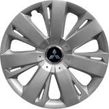 PackGar Mitsubishi 15 Inç Jant Kapağı Amblemli Gri 4'lü Takım 114