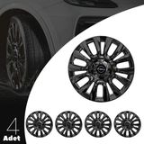 PackGar Opel Corsa C 15 Inç Jant Kapağı Amblemli Piano Black 4 Adet 1 Takım 206