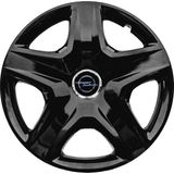 PackGar Opel Corsa D 16 Inç Jant Kapağı Amblemli Piano Black 4'lü Takım 203