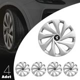 PackGar Peugeot 206 14 Inç Jant Kapağı Amblemli Gri 4'lü Set 129