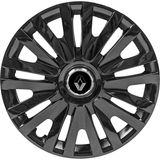 PackGar Renault 14 inç Amblemli Piano Black 4'lü Takım 208 Jant Kapağı