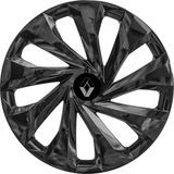 PackGar Renault Broadway 14 Inç Uyumlu Jant Kapağı Amblemli Piano Black 4 Adet 1 Takım 216