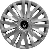 PackGar Renault Clio 3 14 Inç Uyumlu Jant Kapağı Amblemli Gri 4'lü Takım 123