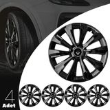 PackGar Renault Espace 16 Inç Jant Kapağı Amblemli Piano Black 4 Adet 1 Takım 214