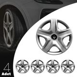 PackGar Renault Kangoo 15 Inç Jant Kapağı Amblemli Gri 4'lü Set 119