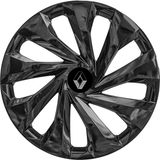 PackGar Renault Megane Iıı 15 Inç Jant Kapağı Amblemli Piano Black 4'lü Takım 217