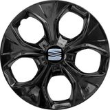 PackGar Seat Leon 15 Inç Uyumlu Jant Kapağı Amblemli Piano Black 4 Adet 1 Takım 212