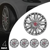 PackGar Tofaş Şahin 13 Inç Jant Kapağı Amblemli Gri 4'lü Set 122