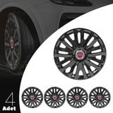 PackGar Tofaş Şahin 13 Inç Uyumlu Jant Kapağı Amblemli Piano Black 4 Adet 1 Takım 207