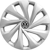 PackGar Volkswagen Golf 14 Inç Uyumlu Jant Kapağı Amblemli Gri 4'lü Takım 129