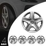 PackGar Volkswagen Sharan 16 Inç Jant Kapağı Amblemli Gri 4 Adet 1 Takım 120