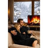 Packho Welsoft Kapüşonlu Giyilebilir Tv Battaniyesi – Unisex Oversize (1 Adet) - Siyah - 80 x 120 cm