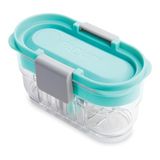PackIt Mod Mini Bento Gıda Saklama Kabı Nane, Kırılmaz Kristal Şeffaf Taban, Sızdırmaz Bölücü ve Kapaklı, Mikrodalgada Kullanılabilir, Bulaşık Makinesinde Kullanılabilir, Yoldayken Atıştırmalıklar