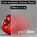 Packline Cam Kumlama Folyosu Buzlu Cam Filmi 100CMX3METRE - 100 x 300 cm - Açık Gri