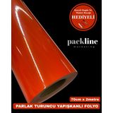 Packline Marketing Mutfak Tezgah Dolap Mobilya ve Kaplama Folyosu Parlak Turuncu 70CMX2M - 70 x 200 cm