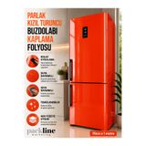 Packline Marketing Parlak Kızıl Turuncu Buzdolabı Kaplama Folyosu 70cm x 1Metre