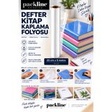 Packline Marketing Şeffaf Kendinden Yapışkanlı Defter Kitap Kaplama Folyosu 25cm x 5metre