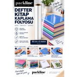 Packline Marketing Şeffaf Kendinden Yapışkanlı Defter Kitap Kaplama Folyosu 50cm x 5metre