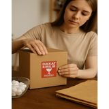 PackMai 100×100 mm 1 RULO-250 Adet Mat Kuşe Dikkat Kırılır Uyarı Etiketi, Kırılabilir Ürün, Cam ve Porselen