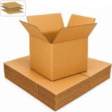 PackMai 20x20x20 cm 10 ADET Kraft Karton Koli Kutu Tek Oluklu 4 mm E-Ticaret Kargo Kutusu