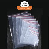 PackMai 23X31 cm Ethex Kilitli Poşet 300 Adet Şeffaf Paketleme ve Saklama Poşeti Gıda Temasına Uygun