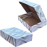 PackMai 26X18X6CM Karton Kutu 10 Adet Desenli-Kilitli | E-Ticaret-Hediye Ürün Kutusu Beyaz-Kraft
