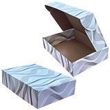 Packmai 26X18X6CM Karton Kutu 100ADET Desenli-Kilitli | E-Ticaret-Kargo-Hediye Kutusu Beyaz-Kraft