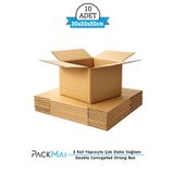 PackMai 30x30x20cm 10adet 1.kalite Çift Oluk Kalın Boş Karton Koli (KÜÇÜK EŞYA-TAŞINMA-DEPOLAMA-NAKLİYE)