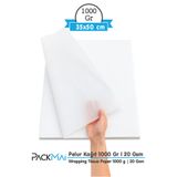 PackMai 35x50 cm Beyaz Pelur Kağıt (1000 Gr-264 Yaprak) Paketleme | Hediye | Kopya Kağıdı – İnce, Şeffaf