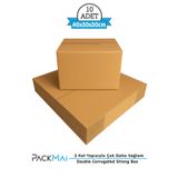 PackMai 40x30x30 1. Kalite Çift Oluklu Koli - 10 Adet, (EV-ÇEYİZ-NAKLİYE-TAŞIMA KOLİSİ) Kraft Renk