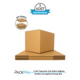 PackMai 60x40x40cm 5ADET 1.Kalite 6mm Çift Oluklu Kalın Karton Koli Kutu (Ev Taşıma-Kargo-Taşınma-Çeyiz)