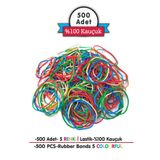 PackMai Ambalaj-paket Lastiği Karışık Renkli (500 ADET)%100 Kauçuk|100 Gr(OKUL-KIRTASİYE-AMBALAJ-PAKETLEME)