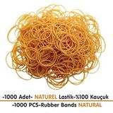 PackMai Paket Lastiği Naturel 1000adet %100 Kauçuk Okul-Kırtasiye-Paketleme-Ambalaj Sarı