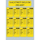 packmira etiket&ambalaj Eczane Ilaç Tarif Etiketi Sticker (5x3,3 Cm) 290 Adet