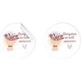 packmira etiket&ambalaj Kuşe Sticker Paketleme & Kargo Etiketi (4X4CM) 48 Adet - Dünyanın En Tatlı Annesine -
