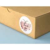 packmira etiket&ambalaj Sticker Kuşe 4x4 cm 48 Adet Thank You Kalp