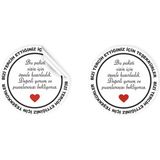 packmira etiket&ambalaj Sticker Kuşe (4X4CM) 48 Adet Yuvarlak